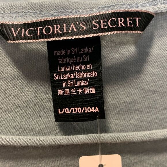 NWT women’s gray Victoria’s Secret long sleeve T-shirt w/angel logo sz L - Picture 14 of 14